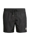 Moncler Logo-patch Nylon Swim Shorts In Black
