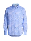 Robert Graham Men's Sequential Wave-print Cotton Shirt In Blue