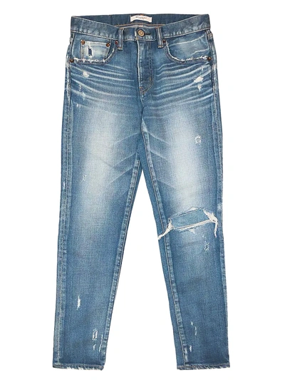Moussy Vintage Lenwood Mid-rise Cropped Skinny Jeans In Light Blue