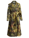 OSCAR DE LA RENTA WOMEN'S LANDSCAPE-PRINT TRENCH COAT,0400012505529