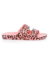 FREEDOM MOSES WOMEN'S LEOPARD-PRINT TWO-STRAP SLIDES,400012569224
