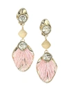 AKOLA SISAL & DESIGNER CRYSTAL DROP CLIP-ON EARRINGS,400012335990