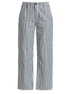 RAG & BONE BUCKLEY STRIPE CROPPED JEANS,400012598007