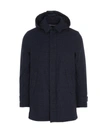 HERNO HERNO PRINCE OF WALES CHECK ZIPPED PADDED COAT