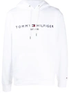 TOMMY HILFIGER EMBROIDERED LOGO DRAWSTRING HOODIE