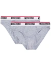 MOSCHINO TWIN-PACK LOGO BAND BRIEFS