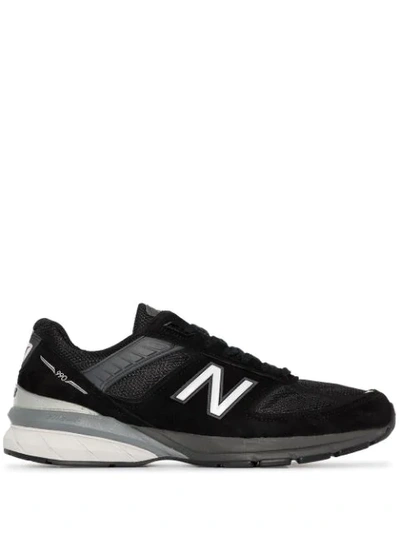 New Balance 990v5 Suede Low-top Sneakers In Black