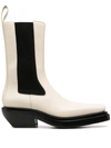 Bottega Veneta Lean Leather Ankle Boots In Black,white