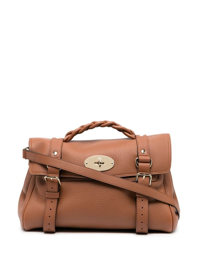 Mulberry Mini Alexa Satchel In Brown