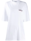 Balenciaga Beverly Hills Stretch Jersey T-shirt In Off White,black