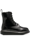 ALEXANDER MCQUEEN HYBRID LACE-UP BOOTS