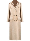Simonetta Ravizza Double-breasted Shearling Coat In Neutrals