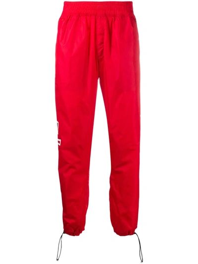 Palm Angels Logo-print Track Pants In Red