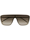 Saint Laurent Sl364 Shield Sunglasses In Gold