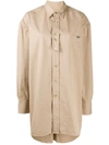 Lanvin Oversized Long Sleeve Shirt In Neutrals