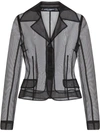 Dolce & Gabbana Embroidered Organza Bomber Jacket In Black