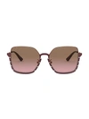 Tory Burch Women's 56mm Rose Goldtone Gradient Sunglasses In Violet Gradient Brown