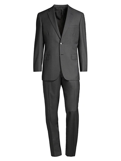 Brioni Men's Plaid Super 150s Wool Two-piece Suit In Black