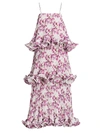 AMUR WOMEN'S DEWY FLORAL TIERED RUFFLE DRESS,400012630022