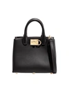 Ferragamo Women's Mini Studio Leather Top Handle Bag In Nero