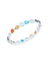 IPPOLITA ROCK CANDY STERLING SILVER & MULTI-STONE ALL-AROUND HINGED BANGLE,400097437822