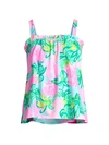 LILLY PULITZER WOMEN'S JIA FLORAL PRINT TANK TOP,0400012682072