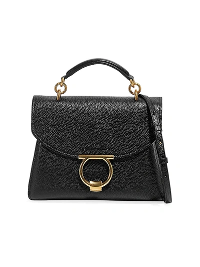 Ferragamo Margot Crossbody Bag In Black Leather