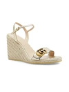 GUCCI ESPADRILLE SANDALS WITH DOUBLE G,400012689899