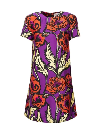 La Doublej Swing Big Blooms-print Dress In Big Blooms Viola