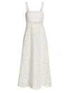 ZIMMERMANN BELLS LACE EYELET LINEN-BLEND MIDI DRESS,400012691984