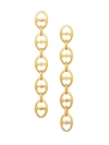 KATE SPADE GOLDPLATED DUO HEART LINK LINEAR EARRINGS,400012520111