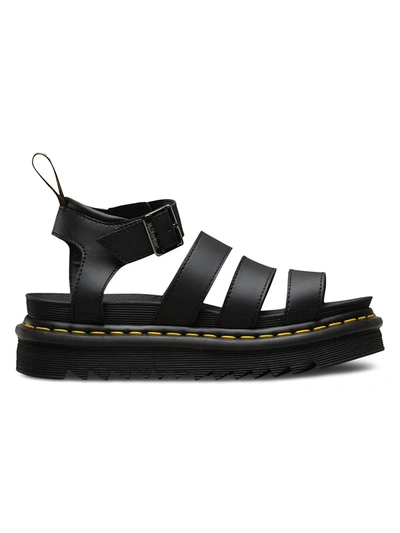 Dr. Martens' Blair Leather Gladiator Sandals In Black