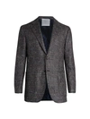 KITON MEN'S CASHMERE & SILK HOUNDSTOOTH SPORTCOAT,0400012529669