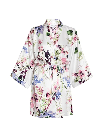 In Bloom And I Love Her Floral Dressing Gown In Ivory
