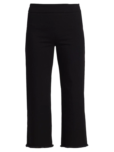 Akris Punto Minata Fringe High-waist Jeans In Black