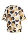 AKRIS PUNTO GOLD LEAF DOT JACQUARD SHORT-SLEEVE JACKET,0400012124436