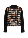 AKRIS PUNTO WOOD BLOCK BOMBER CARDIGAN,400012129030