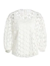 AKRIS PUNTO POLKA DOT TULLE BLOUSE,400012129402