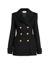 ALEXANDER MCQUEEN WOMEN'S DOUBLE BREASTED WOOL & CASHMERE PEACOAT,0400012631176