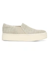 Vince Women's Warren Slip-on Platform Jute Sneakers In Off White