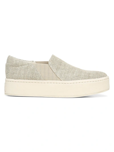 Vince Women's Warren Slip-on Platform Jute Sneakers In Off White