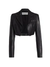Michael Kors Women's Plongé Spencer Leather Jacket In Black