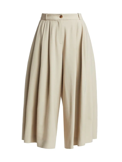 Michael Kors Virgin Wool Culottes In Hemp