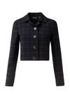 AKRIS PLAID WOOL-BLEND DOUBLE FACE CROPPED JACKET,400012170823