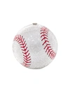 JUDITH LEIBER BASEBALL CRYSTAL CLUTCH,0400012717348