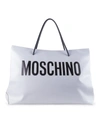 MOSCHINO WOMEN'S LOGO PATENT TOTE,400012565601