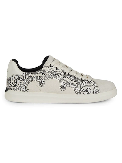 Tory Burch Women's Howell Paisley-print Leather Sneakers In Ivory America