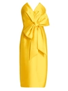 BADGLEY MISCHKA WOMEN'S SCUPTURE BOW-FRONT STRAPLESS DRESS,0400012639990