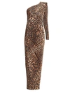 ALEXANDRE VAUTHIER WOMEN'S ONE-SHOULDER LEOPARD GOWN,0400012797361