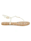 TORY BURCH WOMEN'S EMMY LEATHER THONG SANDALS,0400012604993